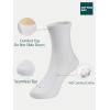 image:imageCOTTON DAY Unisex Little Kids Youth Boys Girls Soft Cotton Crew Dress Socks Seamless Toe Black White Gray Navy 6 PackWhite