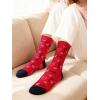 image:imageCOTTON DAY Womens Soft Combed Cotton Dress Socks Seamless Toe Black White Gray Navy Blue Brown BeigeHearts Red Socks