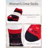 image:imageCOTTON DAY Womens Soft Combed Cotton Dress Socks Seamless Toe Black White Gray Navy Blue Brown BeigeHearts Red Socks
