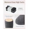 image:imageCOTTON DAY Womens Soft Combed Cotton Knee High Long Calf Dress Socks Seamless Toe Black White Gray Navy Blue Brown 3 PackAssorted Black Gray Navy Blue