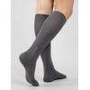 image:imageCOTTON DAY Womens Soft Combed Cotton Knee High Long Calf Dress Socks Seamless Toe Black White Gray Navy Blue Brown 3 PackAssorted Black Gray Navy Blue