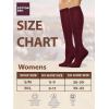 image:imageCOTTON DAY Womens Soft Combed Cotton Knee High Long Calf Dress Socks Seamless Toe Black White Gray Navy Blue Brown 3 PackBurgundy
