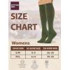 image:imageCOTTON DAY Womens Soft Combed Cotton Knee High Long Calf Dress Socks Seamless Toe Black White Gray Navy Blue Brown 3 PackGreen