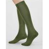 image:imageCOTTON DAY Womens Soft Combed Cotton Knee High Long Calf Dress Socks Seamless Toe Black White Gray Navy Blue Brown 3 PackGreen