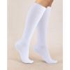 image:imageCOTTON DAY Womens Soft Combed Cotton Knee High Long Calf Dress Socks Seamless Toe Black White Gray Navy Blue Brown 3 PackWhite
