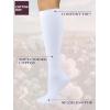 image:imageCOTTON DAY Womens Soft Combed Cotton Knee High Long Calf Dress Socks Seamless Toe Black White Gray Navy Blue Brown 3 PackWhite