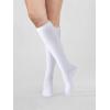 image:imageCOTTON DAY Womens Soft Combed Cotton Knee High Long Calf Dress Socks Seamless Toe Black White Gray Navy Blue Brown 3 PackWhite
