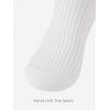 image:imageCOTTON DAY Kids Girls Unisex Knee High School Uniform Dress Socks Seamless Toe 3 Pack Black White Navy Blue GrayFine Ribbed Bright White