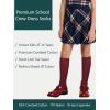 image:imageCOTTON DAY Kids Girls Unisex Knee High School Uniform Dress Socks Seamless Toe 3 Pack Black White Navy Blue GrayPlain Burgundy