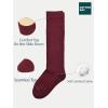 image:imageCOTTON DAY Kids Girls Unisex Knee High School Uniform Dress Socks Seamless Toe 3 Pack Black White Navy Blue GrayPlain Burgundy