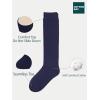 image:imageCOTTON DAY Kids Girls Unisex Knee High School Uniform Dress Socks Seamless Toe 3 Pack Black White Navy Blue GrayPlain Navy