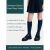 image:imageCOTTON DAY Kids Girls Unisex Knee High School Uniform Dress Socks Seamless Toe 3 Pack Black White Navy Blue GrayPlain Navy