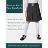 image:imageCOTTON DAY Kids Girls Unisex Knee High School Uniform Dress Socks Seamless Toe 3 Pack Black White Navy Blue GrayPlain White