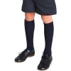 image:imageCOTTON DAY Kids Girls Unisex Knee High School Uniform Dress Socks Seamless Toe 3 Pack Black White Navy Blue GrayWide Ribbed Navy Blue