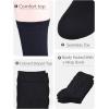 image:imageWomens Thin Textured Cotton Dress Socks Black CreamBlack