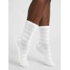 image:imageWomens Thin Textured Cotton Dress Socks Black CreamCream