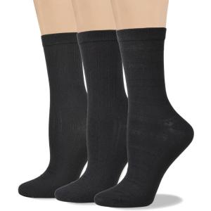 image:imageWomens Thin Textured Cotton Dress Socks Black CreamBlack