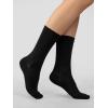 image:imageCOTTON DAY Womens Thin Textured Cotton Dress Socks 3 Pack Black Cream White Spring SummerBlack Textured Socks