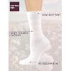 image:imageCOTTON DAY Womens Thin Textured Cotton Dress Socks 3 Pack Black Cream White Spring SummerCream Textured Socks