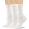 image:imageCOTTON DAY Womens Thin Textured Cotton Dress Socks 3 Pack Black Cream White Spring SummerCream Textured Socks