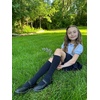 image:imageCOTTON DAY Kids Girls Unisex Knee High School Dress Socks Seamless Toe 3 Pack Black White Gray Navy BlueBlack