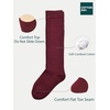 image:imageCOTTON DAY Kids Girls Unisex Knee High School Dress Socks Seamless Toe 3 Pack Black White Gray Navy BlueBurgundy