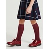 image:imageCOTTON DAY Kids Girls Unisex Knee High School Dress Socks Seamless Toe 3 Pack Black White Gray Navy BlueBurgundy