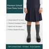 image:imageCOTTON DAY Kids Girls Unisex Knee High School Dress Socks Seamless Toe 3 Pack Black White Gray Navy BlueDk Gray Heather
