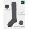image:imageCOTTON DAY Kids Girls Unisex Knee High School Dress Socks Seamless Toe 3 Pack Black White Gray Navy BlueDk Gray Heather