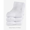 image:imageCOTTON DAY Kids Girls Unisex Knee High School Dress Socks Seamless Toe 3 Pack Black White Gray Navy BlueFine Ribbed Bright White