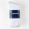 image:imageCOTTON DAY Kids Girls Unisex Knee High School Dress Socks Seamless Toe 3 Pack Black White Gray Navy BlueFine Ribbed Bright White