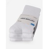 image:imageCOTTON DAY Kids Girls Unisex Knee High School Dress Socks Seamless Toe 3 Pack Black White Gray Navy BlueFine Ribbed Bright White