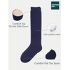 image:imageCOTTON DAY Kids Girls Unisex Knee High School Dress Socks Seamless Toe 3 Pack Black White Gray Navy BlueNavy
