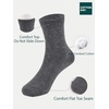 image:imageCOTTON DAY Unisex Kids Youth Boys Girls Soft Cotton School Crew Dress Socks Seamless Toe Black White Gray Navy 6 PackDk Gray Heather