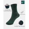 image:imageCOTTON DAY Unisex Kids Youth Boys Girls Soft Cotton School Crew Dress Socks Seamless Toe Black White Gray Navy 6 PackHunter Green
