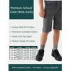 image:imageCOTTON DAY Unisex Kids Youth Boys Girls Soft Cotton School Crew Dress Socks Seamless Toe Black White Gray Navy 6 PackLt Gray Heather