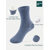 image:imageCOTTON DAY Unisex Kids Youth Boys Girls Soft Cotton School Crew Dress Socks Seamless Toe Black White Gray Navy 6 PackMed Denim Heather