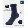 image:imageCOTTON DAY Unisex Kids Youth Boys Girls Soft Cotton School Crew Dress Socks Seamless Toe Black White Gray Navy 6 PackNavy Blue