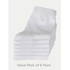 image:imageCOTTON DAY Unisex Kids Youth Boys Girls Soft Cotton School Crew Dress Socks Seamless Toe Black White Gray Navy 6 PackWhite