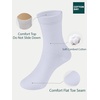 image:imageCOTTON DAY Unisex Kids Youth Boys Girls Soft Cotton School Crew Dress Socks Seamless Toe Black White Gray Navy 6 PackWhite